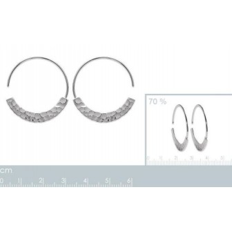Créoles argent rhodiée 925/000-HGCADAA
