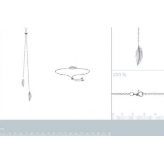 Chaîne cheville argent 925/000 rhodiée - HCBDIGCF