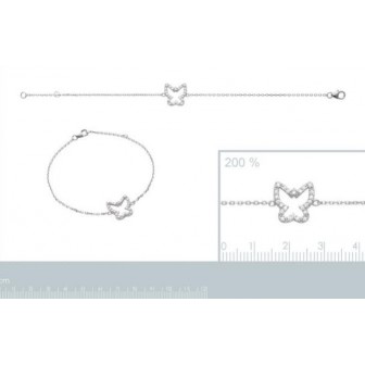 Bracelet argent 925/000 rhodiée oz 