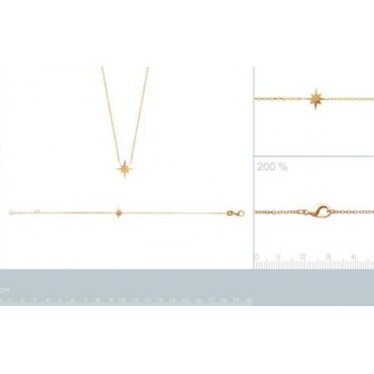 Bracelet/collier plaqué or 750/000 3 microns 