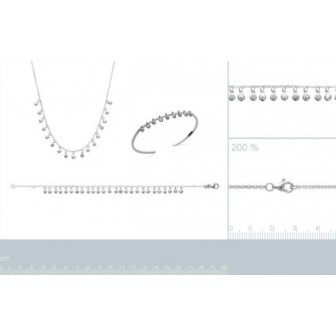 Jonc argent rhodiée 925/000 oz IHBJAFFI