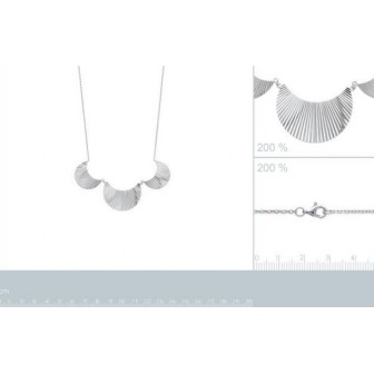 Collier argent rhodiée 925/000 HCBFCCEF