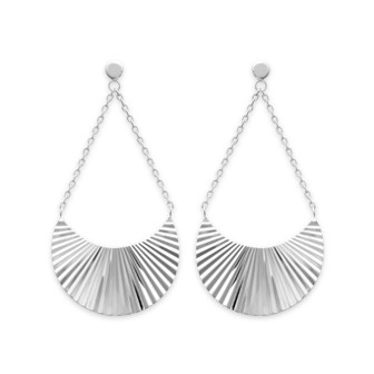 Boucles d'oreilles argent rhodiée 925/000 HFEIIAA