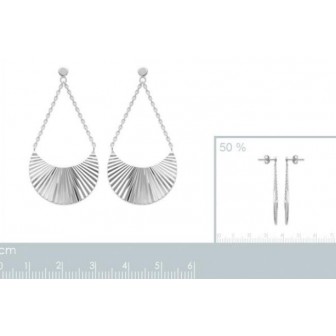Boucles d'oreilles argent rhodiée 925/000 HFEIIAA