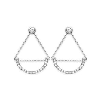 Boucles d'oreilles argent rhodiée 925/000 oz BFFACBA