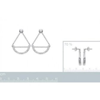 Boucles d'oreilles argent rhodiée 925/000 oz BFFACBA
