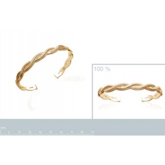 Jonc plaqué-or 750/000 3 microns JCBFBFFG