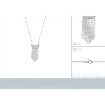 Collier argent rhodié 925/000-721587
