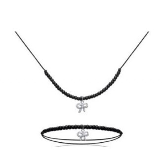 Cordon collier argent rhodiée 925/000 oz 891PML45