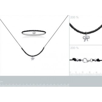 Cordon collier argent rhodiée 925/000 oz 89119545