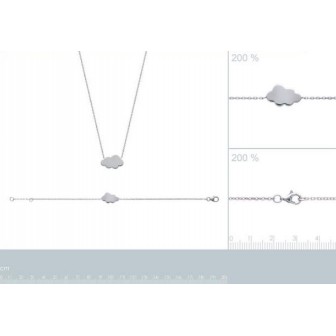 Collier argent rhodiée 925/000 72132845