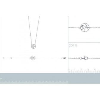 Collier argent rhodiée 925/000 72126545