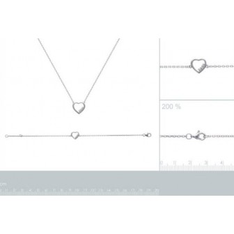 Collier argent rhodiée 925/000 oz femme 87132045