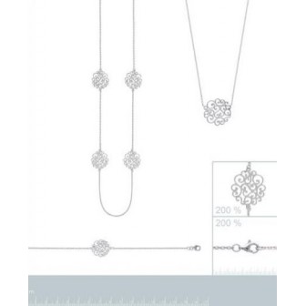 Collier argent rhodiée 925/000 72115145