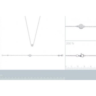 Collier argent rhodiée 925/000 87145245