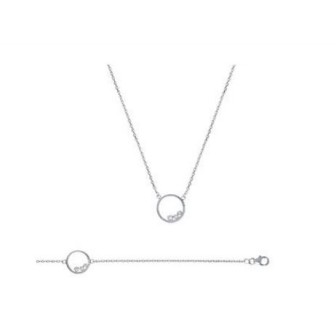 Collier argent rhodiée 925/000 oz 871PML45