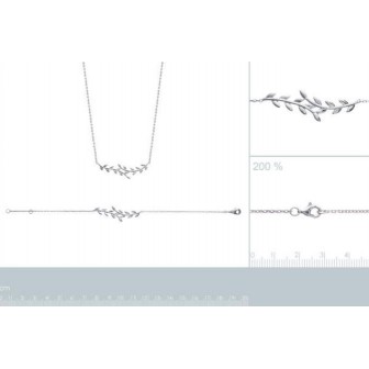 Collier argent rhodiée 925/000 72132745