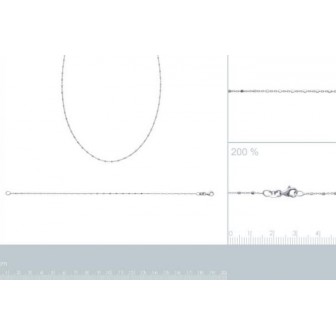 Chaîne argent rhodiée 925/000 femme 72133345