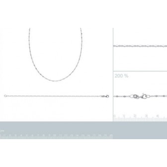 Chaîne argent rhodiée femme 925/000 72133745