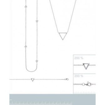 Collier argent rhodiée 925/000 72133945