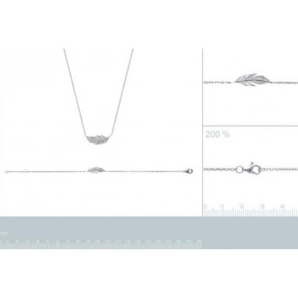 Collier argent rhodiée femme 925/000 72135345