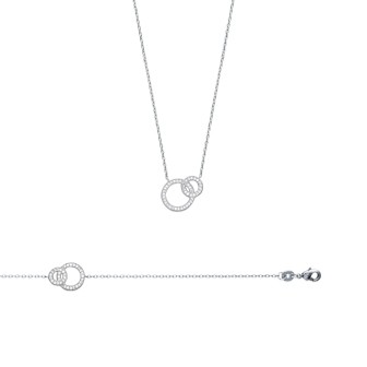 Collier femme argent rhodiée oz micro serti 87151245