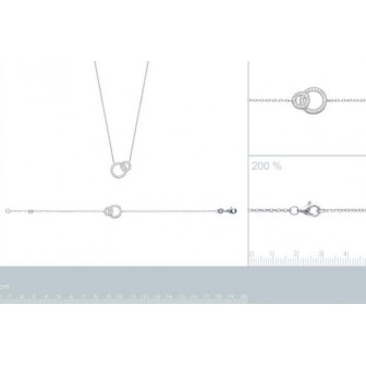 Collier femme argent rhodiée oz micro serti 87151245