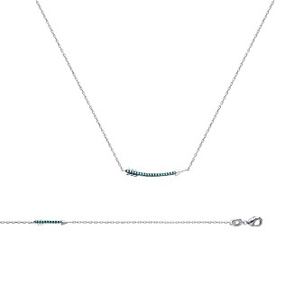 Collier argent rhodiée femme 925/000 pierres synthétiques 871PML45