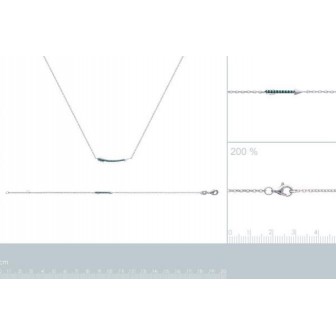 Collier argent rhodiée femme 925/000 pierres synthétiques 87175145