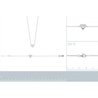 Collier argent rhodiée femme 925/000 72136145