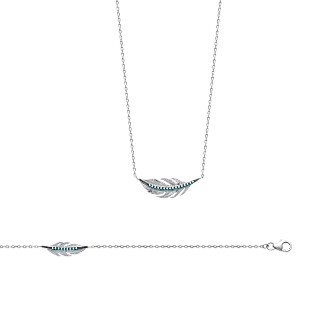 Collier argent rhodiée femme 925/000 et pierres synthétiques 87175545