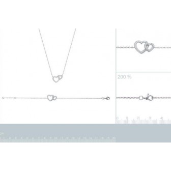 Collier argent rhodiée femme 925/000 oz micro serti 87168645