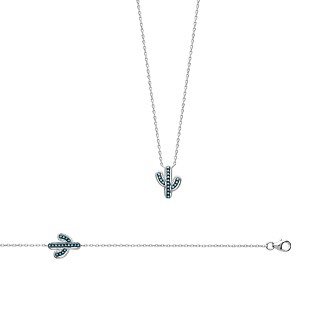 Collier argent rhodiée femme 925/000 et pierres synthétiques 87182845