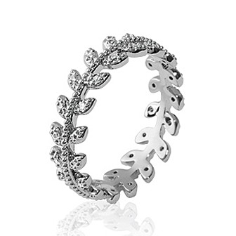 Bague argent rhodiée 925/000 oz 12PML10