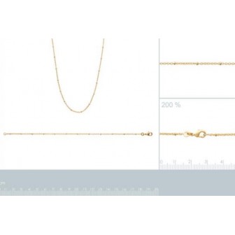 Collier femme plaqué-or 750/000 3 microns 29089745