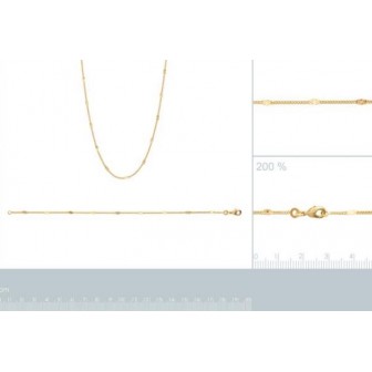 Collier femme plaqué-or 750/000 3 microns 29089845