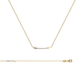 Collier femme plaqué-or 750/000 3 microns bicolore oz 971PML45