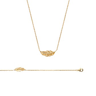 Collier femme plaqué-or 750/000 3 microns 921KJH45