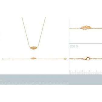 Collier femme plaqué-or 750/000 3 microns 92135345