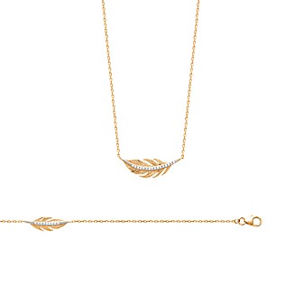 Collier femme plaqué-or 750/000 3 microns bicolore oz 97173445