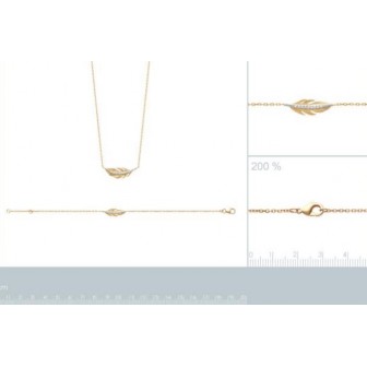 Collier femme plaqué-or 750/000 3 microns bicolore oz 97173445