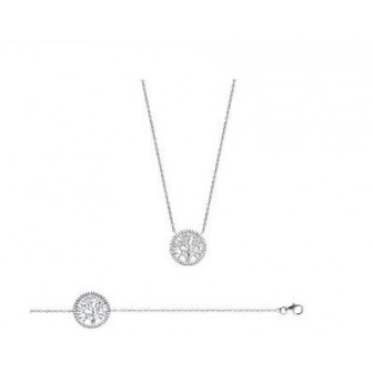 Collier argent rhodiée femme 925/000 oz micro serti 87172645