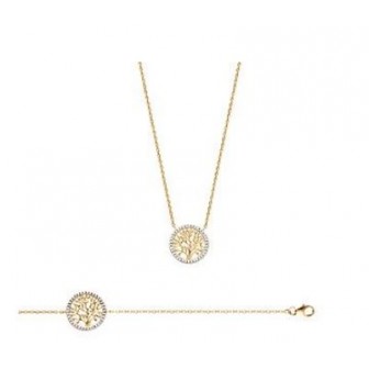 Collier femme plaqué-or 750/000 3 microns oz bicolore 971KJH45