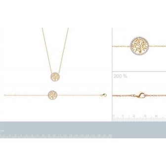 Collier femme plaqué-or 750/000 3 microns oz bicolore 97172645