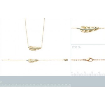 Collier femme plaqué-or 750/000 3 microns et pierres synthétiques 97178845