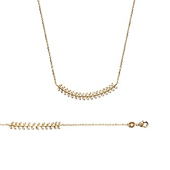 Collier femme plaqué-or 750/000 3 microns oz 971KJH45