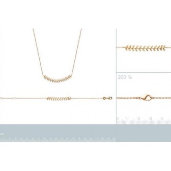 Collier femme plaqué-or 750/000 3 microns oz 97157645