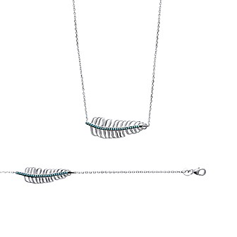 Collier femme argent rhodiée 925/000 et pierres synthétiques 87178845