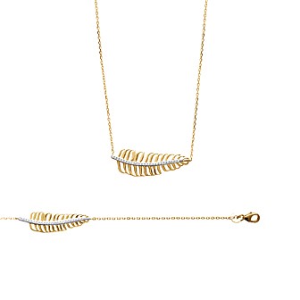 Collier femme plaqué-or 750/000 3 microns oz bicolore 97178745