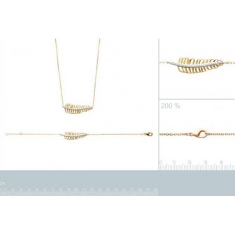 Collier femme plaqué-or 750/000 3 microns oz bicolore 97178745